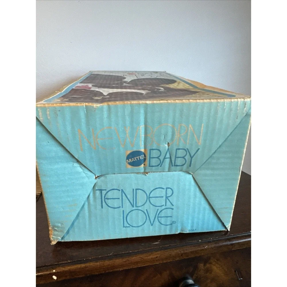 NOS Vintage Tender Love Mattel 1973 Newborn Black Baby & Accessories #8667